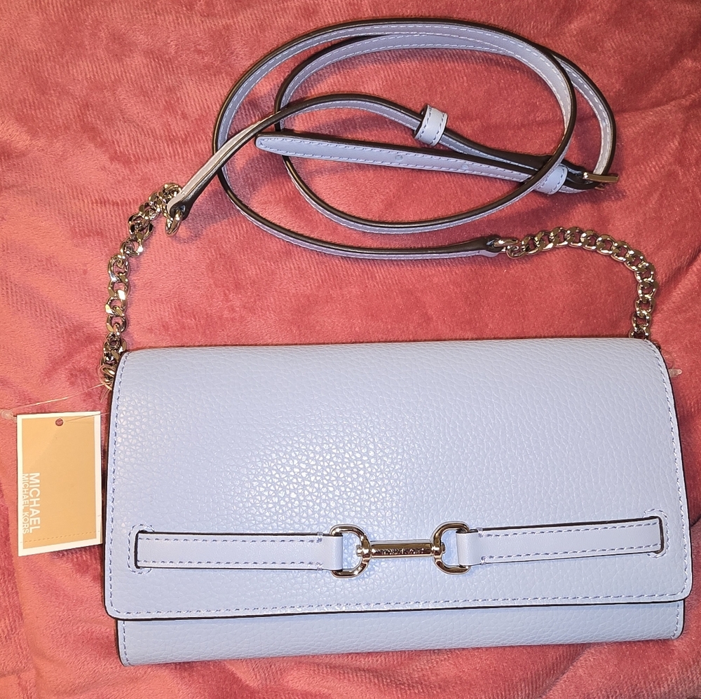 Michael Kors Carson large pebbled leather convertible crossbody NWT